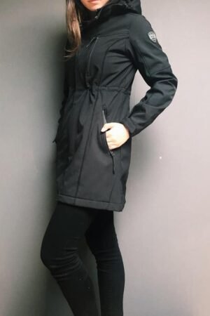 SL8073 waterproof,Long softshell ladies Black