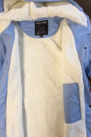 Lizzardsports 193161 Winter dames regenjas warm teddy / sharpa gevoerd, Yellow, Light blue and Navy