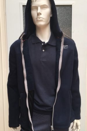 BD4007 Heren sharpa polar fleece warm jacket capuchon navy