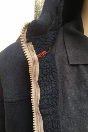 BD4007 Heren sharpa polar fleece warm jacket capuchon navy